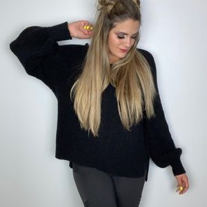 Madewell Balloon-Sleeve Pullover 100% Cotton Knit Sweater | Sz XXL